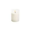 LED Glass Trueflame Flickering Event Pillar Candle 7.5x10cmH