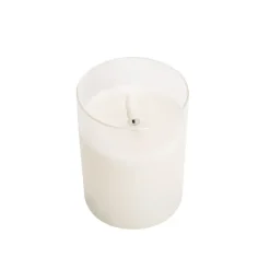 LED Glass Trueflame Flickering Event Pillar Candle 7.5x10cmH