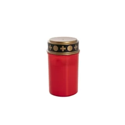 LED Sympathy Memorial Candle Red (6.5Dx12cmH)