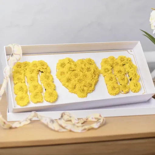 Love Mum Rose Flower Box with Foam Insert White(61x26x11Hcm)