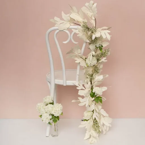 Maple Leaf Spray Off White (80cmH)