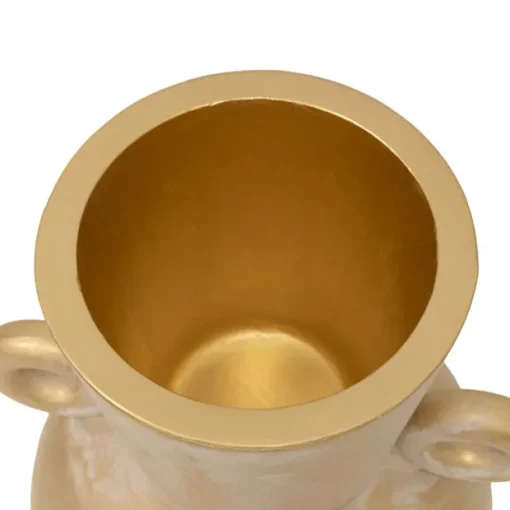 Mediterranean Fibreglass Urn Brushed Gold (47x43x69cmH)