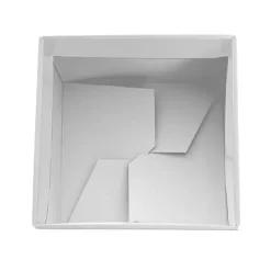 Medium No.6 Posy Box Autolock Base Pk10 White (16x12cmH)