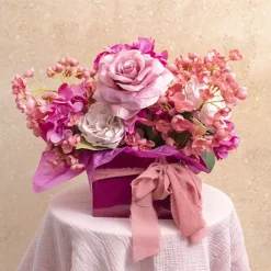 Medium No.6 Posy Box Autolock Base Pk10 SugarPlum (16x12cmH)