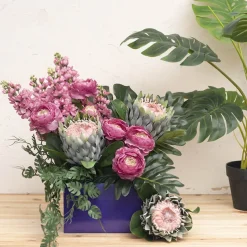 Medium No.6 Posy Box Autolock Base Pk10 Violet (16x12cmH)