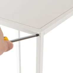 Metal Centrepiece Flower Table Stand KD White (20x20x80cmH)