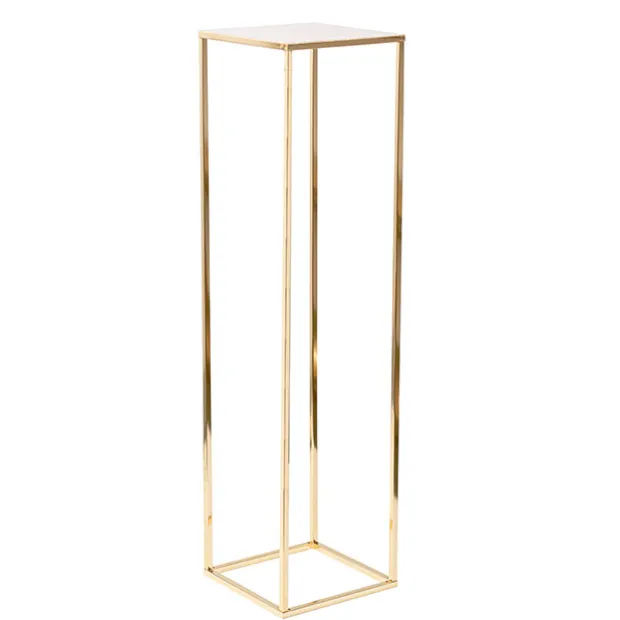 Metal Centrepiece Stand KD Gold (25x25x96cmH)