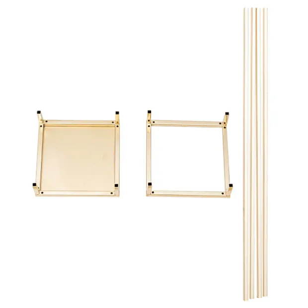 Metal Centrepiece Stand KD Gold (25x25x96cmH)