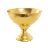 Metal Compote Round Bowl Vase Gold (38cmDx31.5cmH)