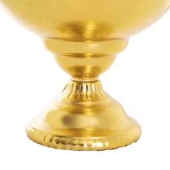 Metal Compote Round Bowl Vase Gold (38cmDx31.5cmH)