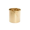 Metal Pot w Bow Gold (13cmDx15cmH)