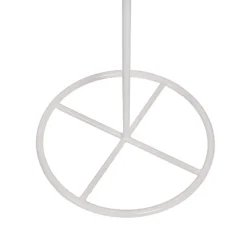 Metal Shepherd's Hook Adjustable w Base White (160cmH)