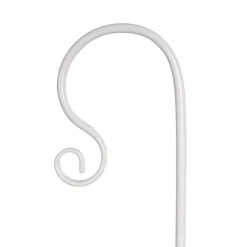 Metal Shepherd's Hook Adjustable w Base White (160cmH)
