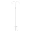 Metal Shepherd's Hook Stand Double White (180cmH)