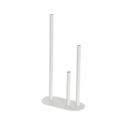 Metal Vase 3 Tubes White (21x10x40cmH)