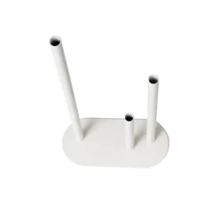 Metal Vase 3 Tubes White (21x10x40cmH)