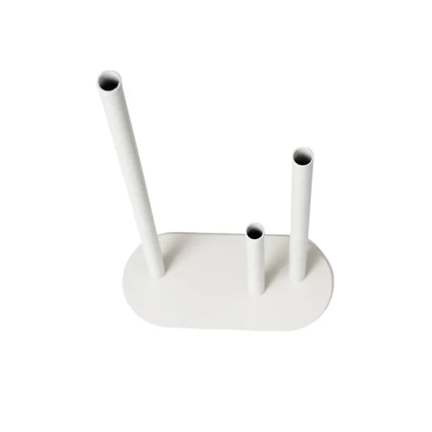 Metal Vase 3 Tubes White (21x10x40cmH)
