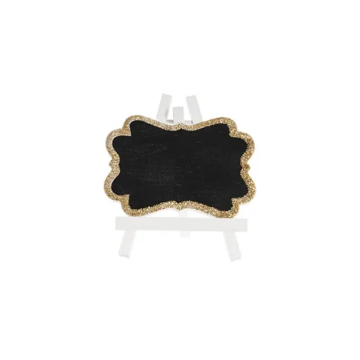 Mini Chalkboard Glitter Frame Gold Pack 6 (7x8cmH)