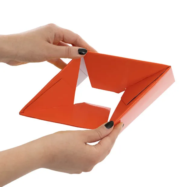 Mini Posy Box Gloss Autolock Base Pk25 Orange (13x12cmH)