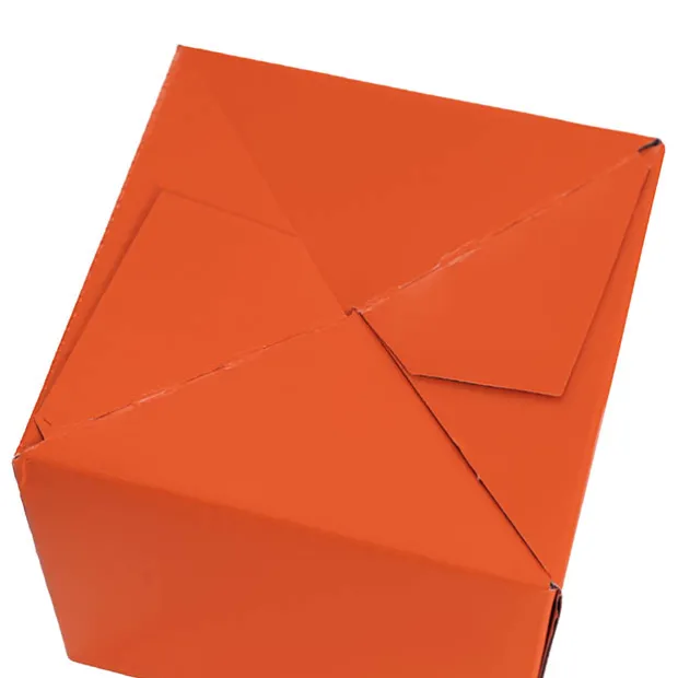 Mini Posy Box Gloss Autolock Base Pk25 Orange (13x12cmH)