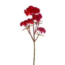 Mini Sedum Spray (Billy Button) Bunch Red (34cm)