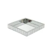 Mirror Tray Square Strip Bevelled Edge Silver (30x30x5cmH)