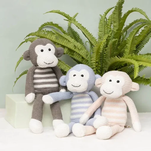 Monkey Louie Plush Soft Toy Baby Blue (40cmHT)