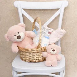 Mr Snuggles Plush Teddy Bear Pastel Peach (25cmST)