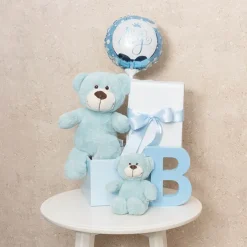 Mr Snuggles Plush Teddy Bear Aqua Teal (15cmST)