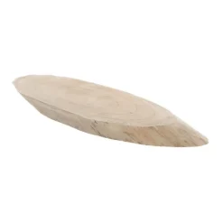 Natural Wood Timber Slice Oval Brown (Approx 29x11x2.5cmH)