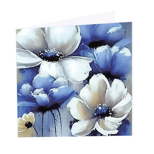Nouvelle Gift Card & Envelope White Anemone Pk25 (10x10cmH)