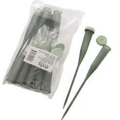 Orchid Vials Large With Stem & Cap Pack 10 Green (15cm)
