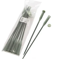 Orchid Vials Large With Stem & Cap Pack 10 Green (30cm)