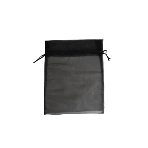 Organza Gift Bomboniere Bag Large Black Pack 10 (15x24cmH)