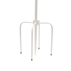 Outdoor Metal Shepherd's Hook Stand Double White (160cmH)
