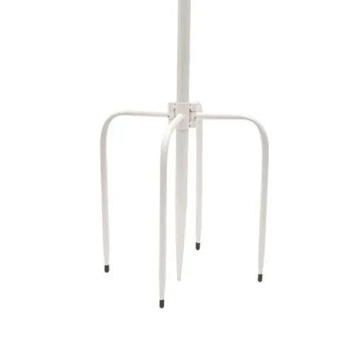 Outdoor Metal Shepherd's Hook Stand Double White (160cmH)