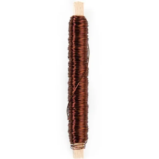 Painted Metallic Wire 0.55mmx50m on Stick 100g Brown 23ga