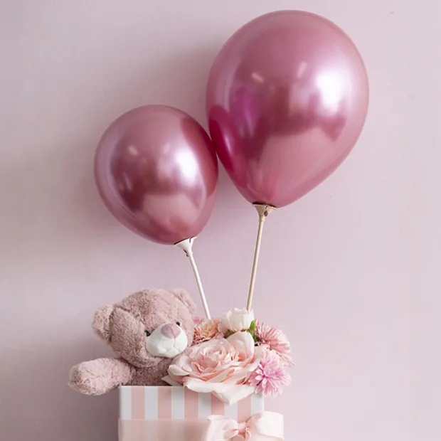 Paper Balloon Cup and Stick Pack 25 Kraft Brown (40cmH)