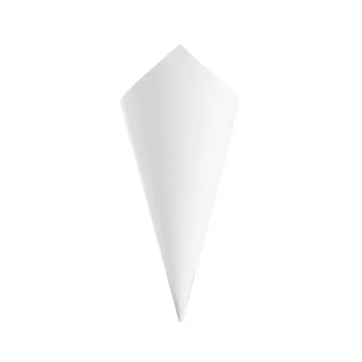 Paper Snack & Confetti Cone Pack 20 White (18.5x16.5cm)