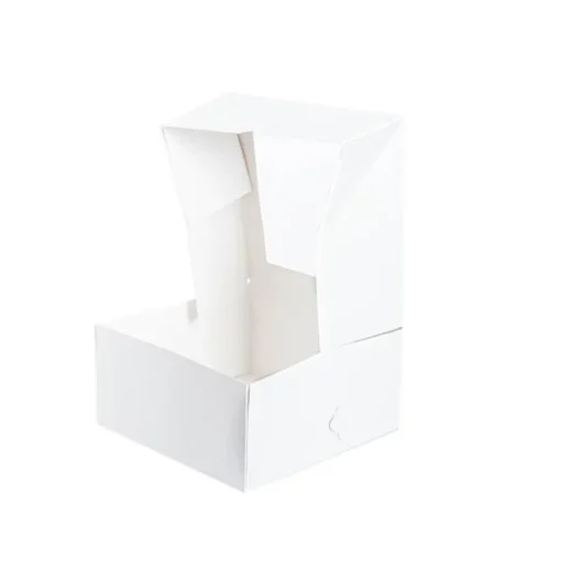Patisserie Square Window Box 9" Deep White (240x240x120mmH)