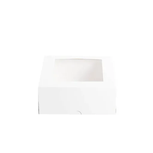 Patisserie Square Window Box 7" White (180x180x75mmH)
