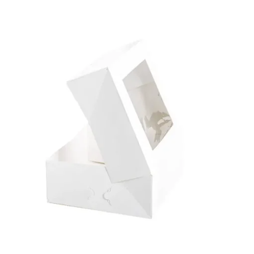 Patisserie Square Window Box 7" White (180x180x75mmH)