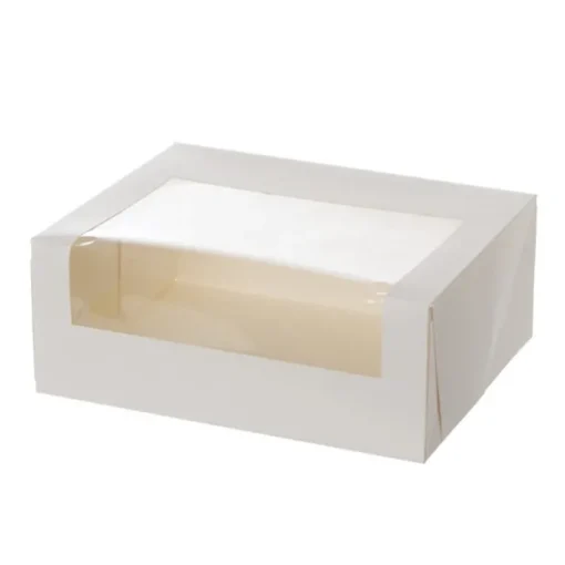 Patisserie Window Box 6 Cupcakes White (255x200x100mmH)