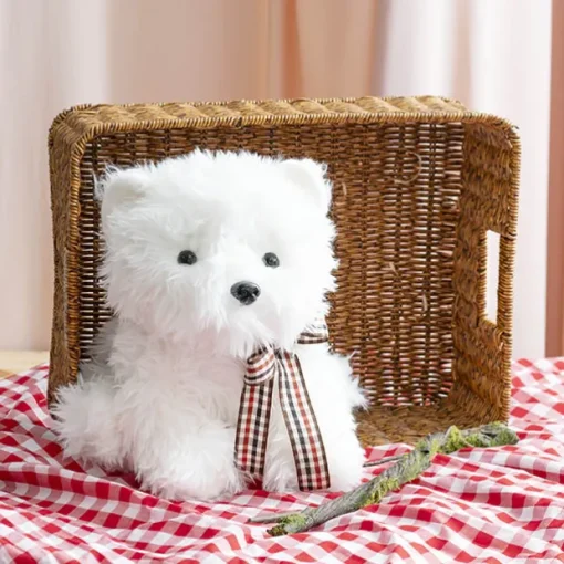 Paws the White Terrier Dog Plush Soft Toy White (30cmST)