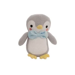 Penguin Peng Knitted Plush Soft Toy Grey (21cmHT)