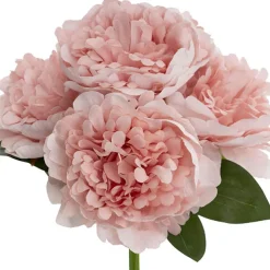 Peony Bouquet x 5 Flower Heads Candy Pink (32cmH)