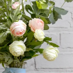 Petite Ranunculus Spray Cream (42cmH)