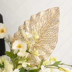 Philo Vein Leaf Stem Metallic Gold (65cmH)