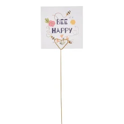 Pick Card Holder Metal Heart Gold Pack 10 (3.2cmx34cmL)