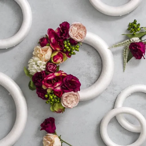 Polystyrene Wreath Full Round Edge (40Dx5cm) Pack 2